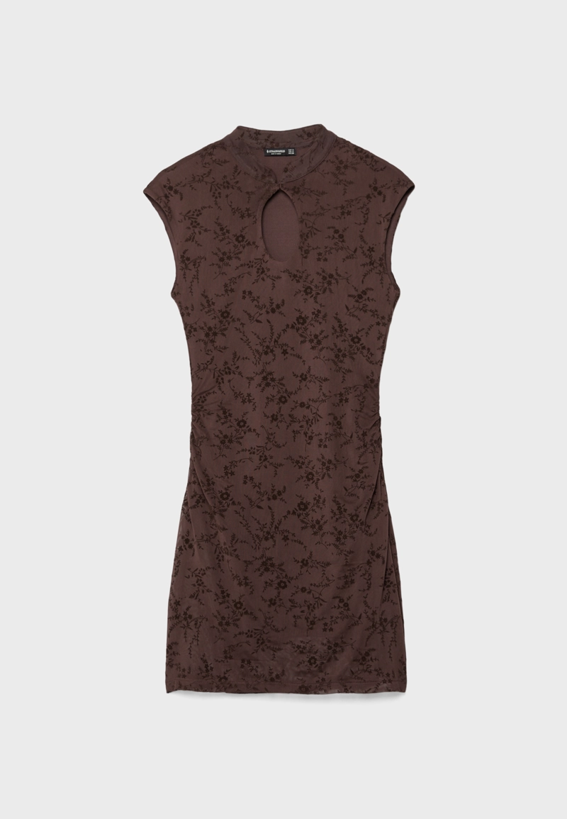 Короткое платье в стиле ципао