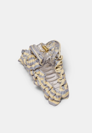 Тканая заколка для мех в полоску- Заказать в России