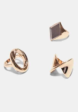 Набор из 3 колец с ромбами- Заказать в России