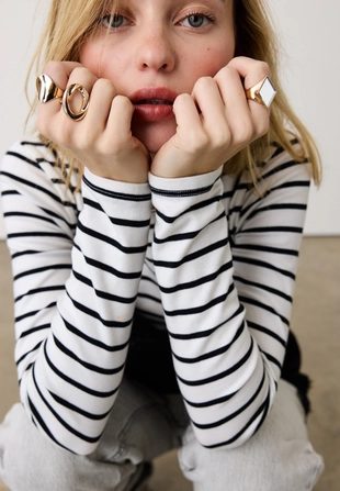 Набор из 3 колец с ромбами- Заказать в России