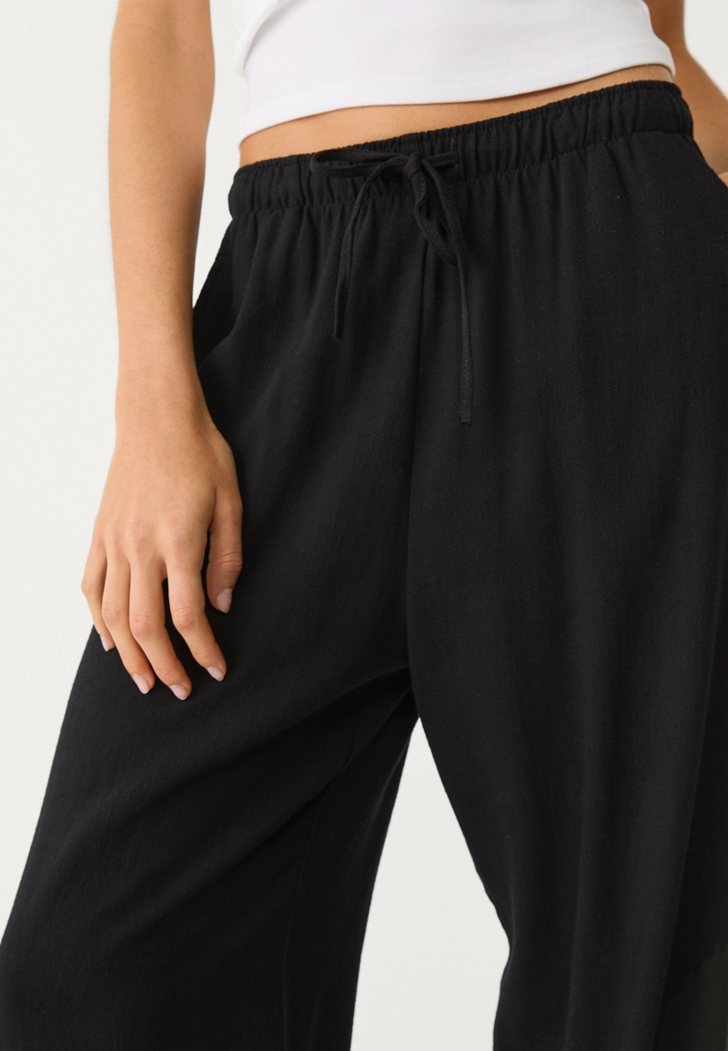 Прямые брюки под льняную ткань