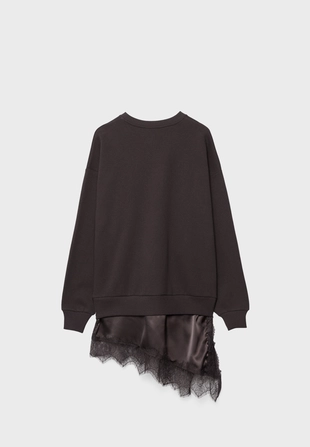 Толстовка с сатиновым подолом- Заказать в России