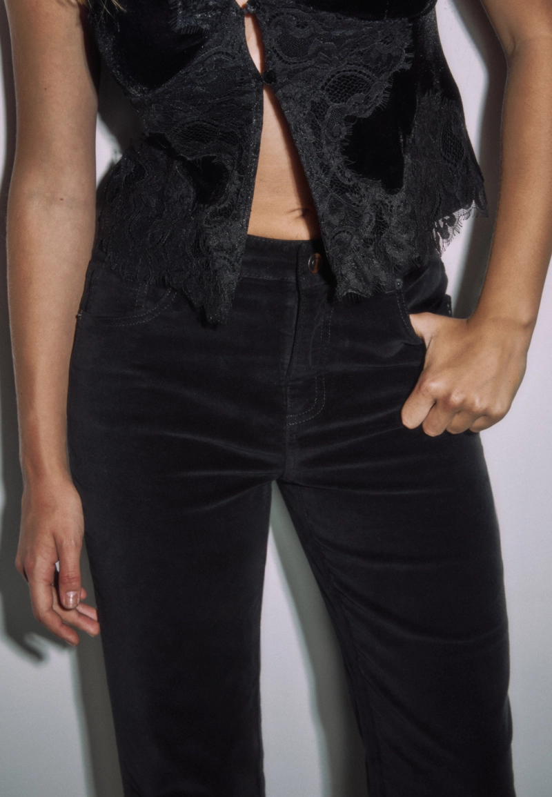 Бархатные брюки bootcut