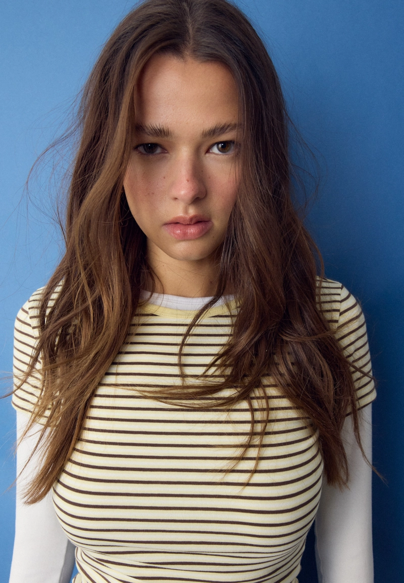 Базовая футболка зауженные в полоску