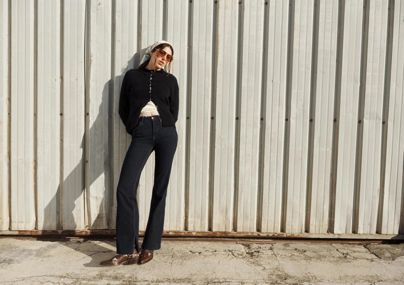 Кардиган с воротником-стойкой