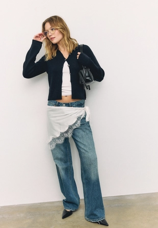 Кардиган с воротником-стойкой- Заказать в России