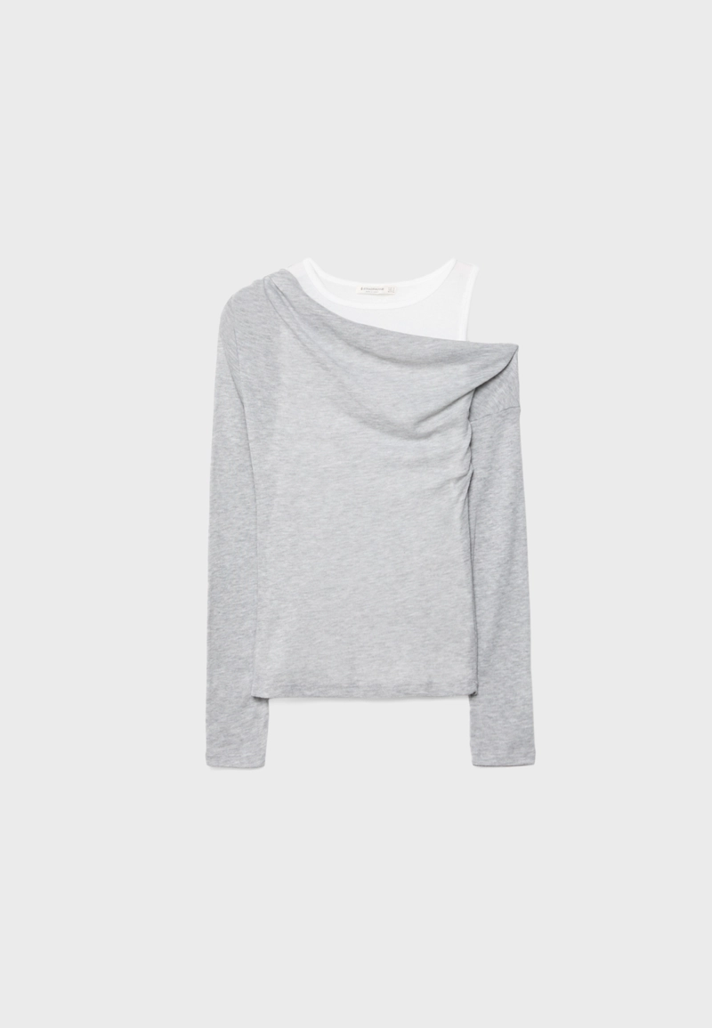 Асимметричная двойная футболка