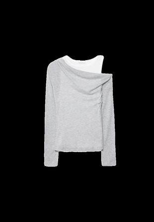 Асимметричная двойная футболка- Заказать в России