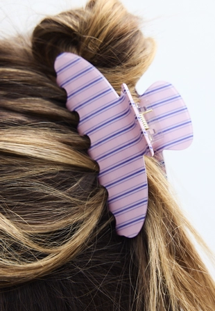 Заколка для меха в полоску- Заказать в России