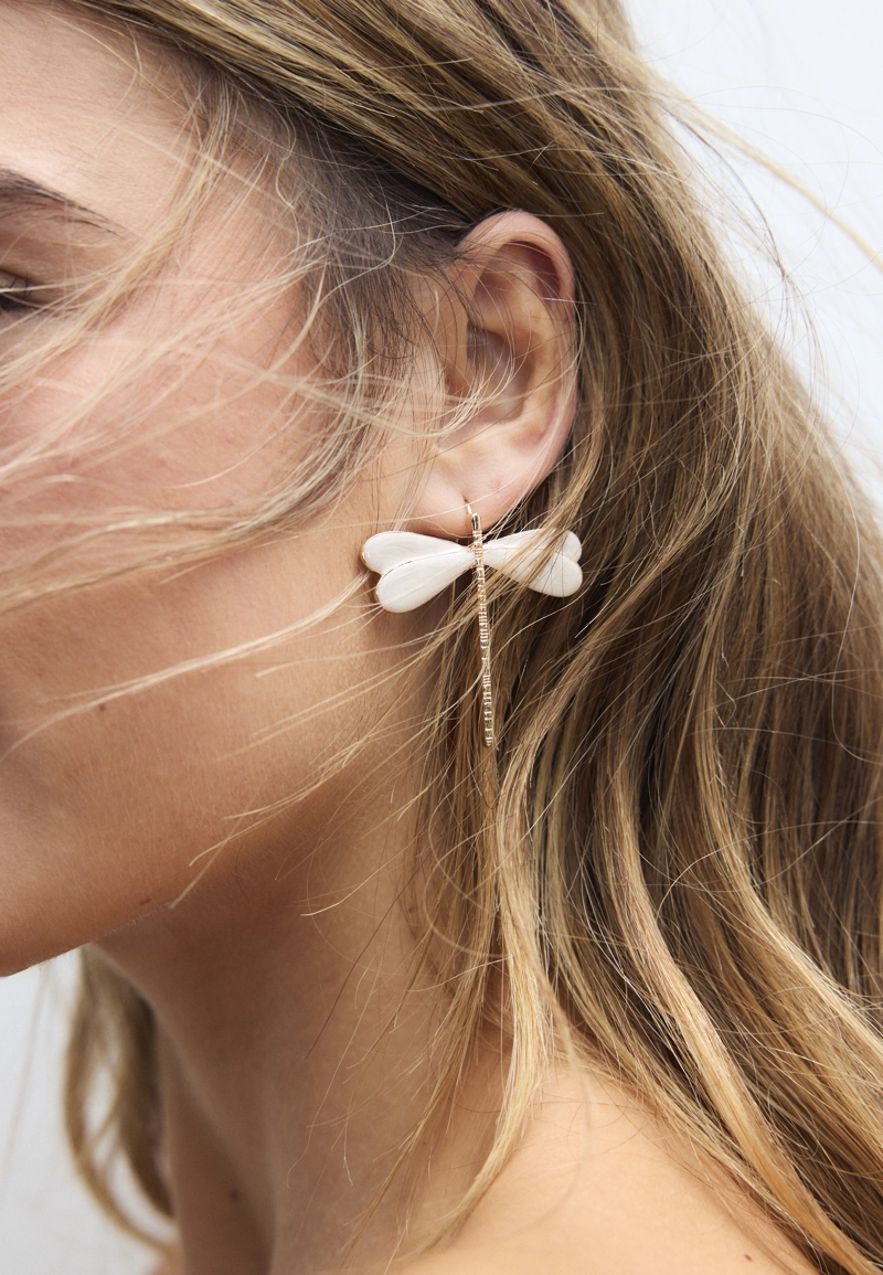 Серьги со стрекозой