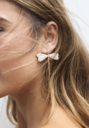 Серьги со стрекозой- Заказать в России