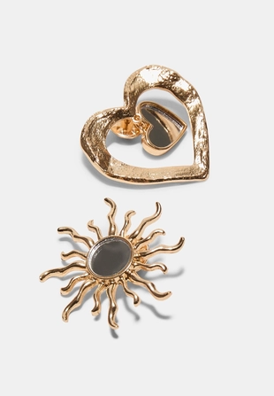 Набор из 2 брошей «солнце и сердце»- Заказать в России