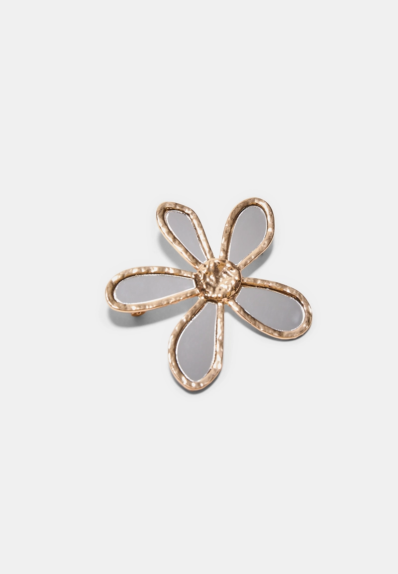 Набор из 2 булавок для волос с цветком из стекла