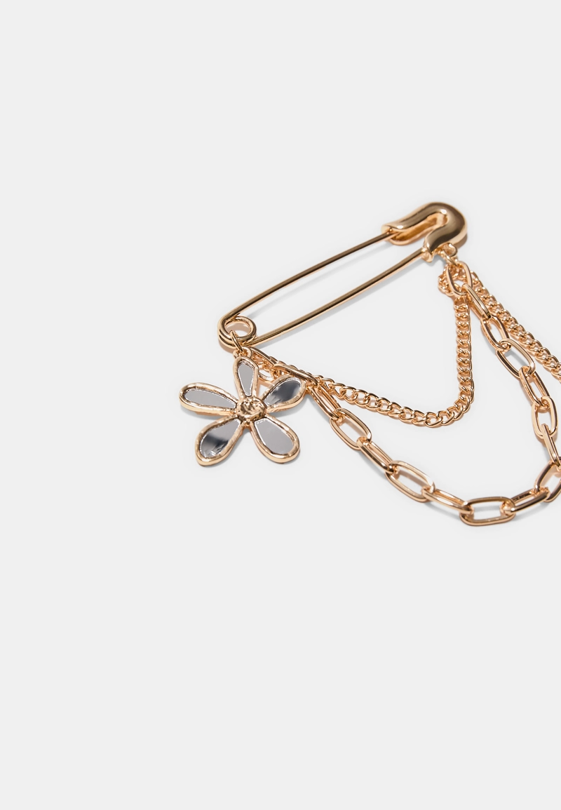 Набор из 2 булавок для волос с цветком из стекла