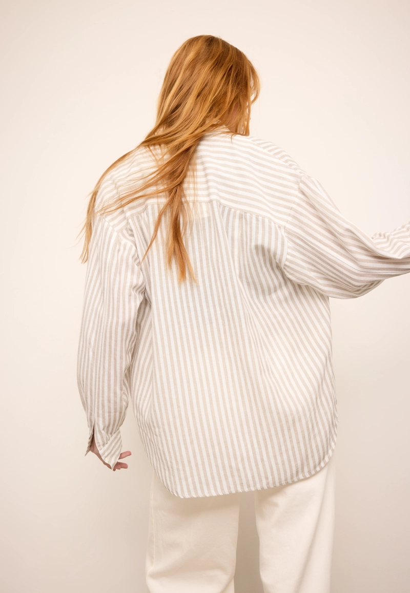 Рубашка под льняной эффект