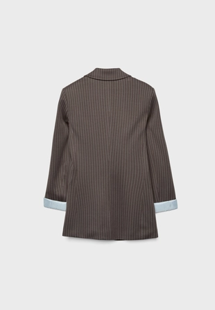 Базовый пиджак в полоску- Заказать в России