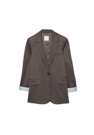 Базовый пиджак в полоску- Заказать в России