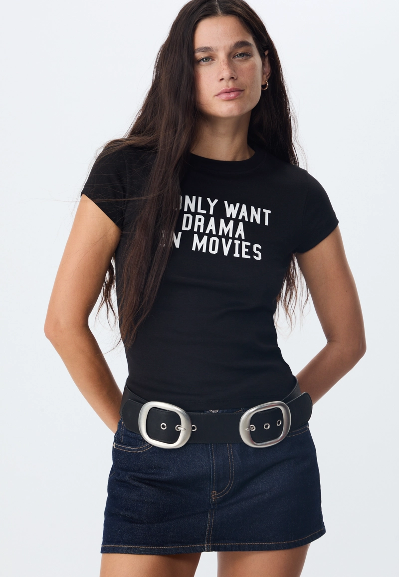 Облегающая футболка с текстом