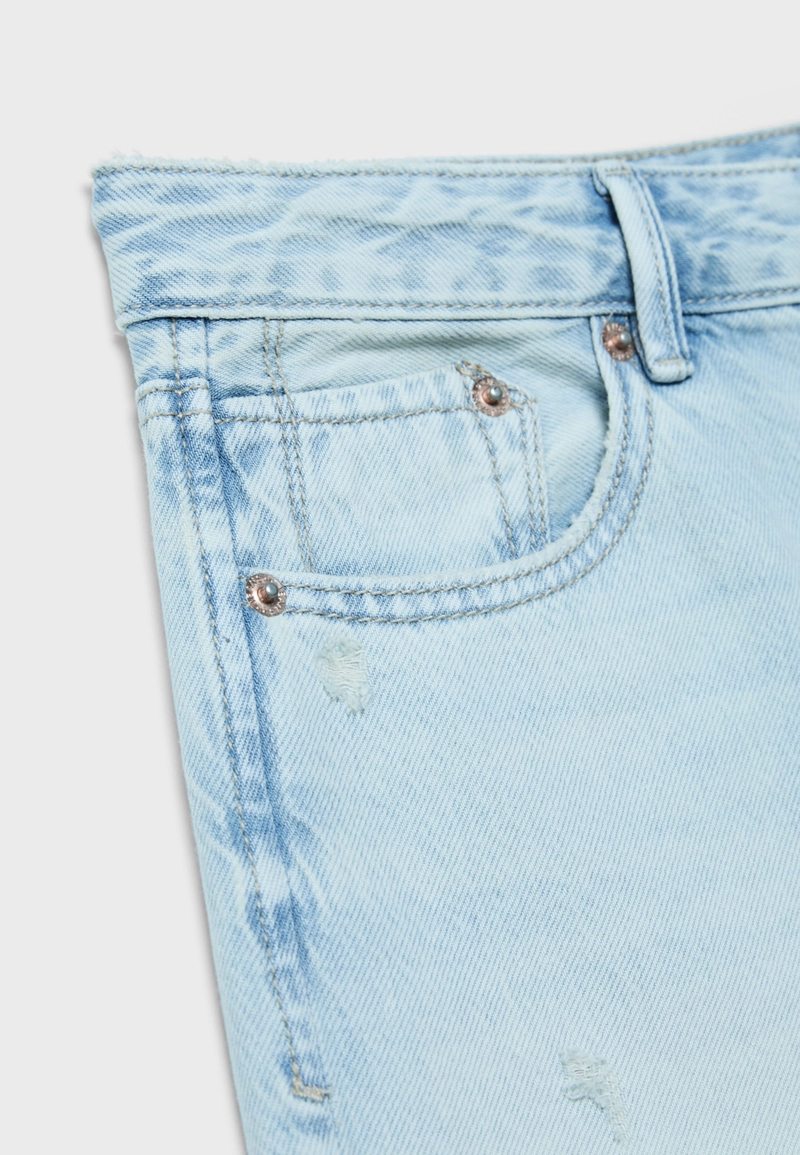 Джинсы D91 с низкой посадкой и широкими штанинами