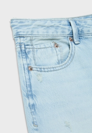 MEDIUM BLUE DENIM|1441/620 - Stradivarius Джинсы D91 с низкой посадкой и широкими штанинами