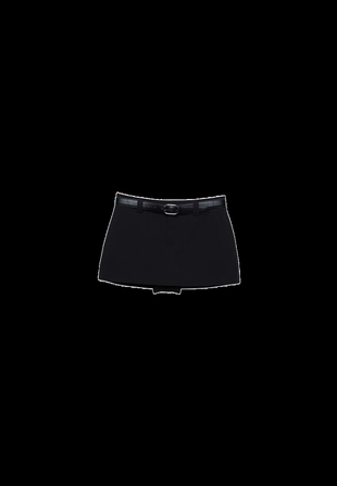 Мини-юбка-шорты с поясом- Заказать в России