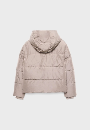 Базовая стеганая куртка с капюшоном- Заказать в России