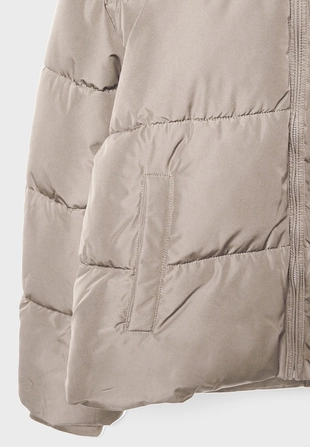 Базовая стеганая куртка с капюшоном- Заказать в России