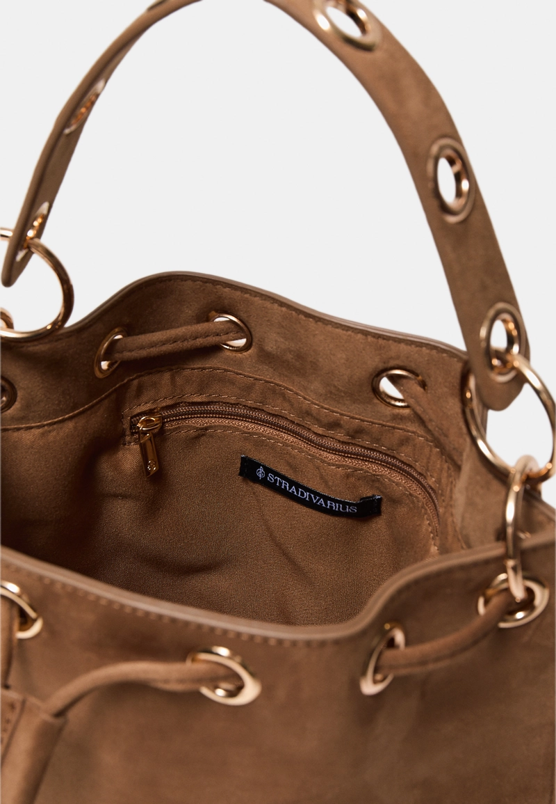 Жесткая сумка-бочонок с люверсами