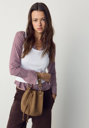 Жесткая сумка-бочонок с люверсами- Заказать в России