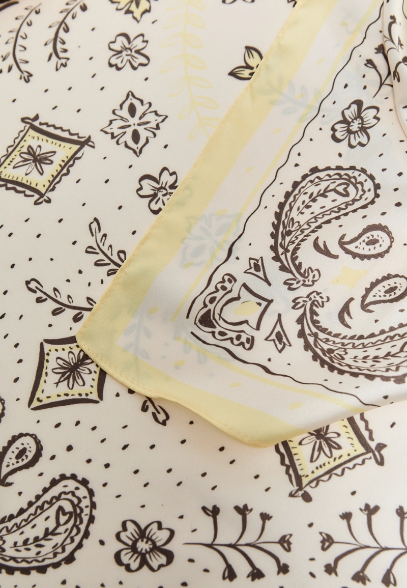 Платок с узором пейсли и фламинго