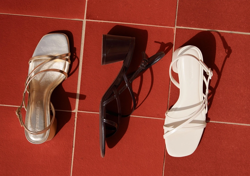 Босоножки на широком каблуке с ремешками