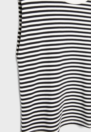 Базовая футболка в полоску с подплечниками- Заказать в России