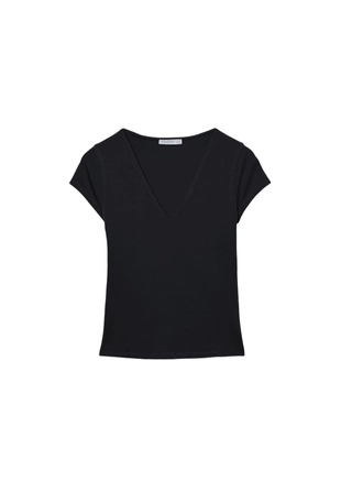 Футболка с короткими рукавами и V-образным вырезом- Заказать в России