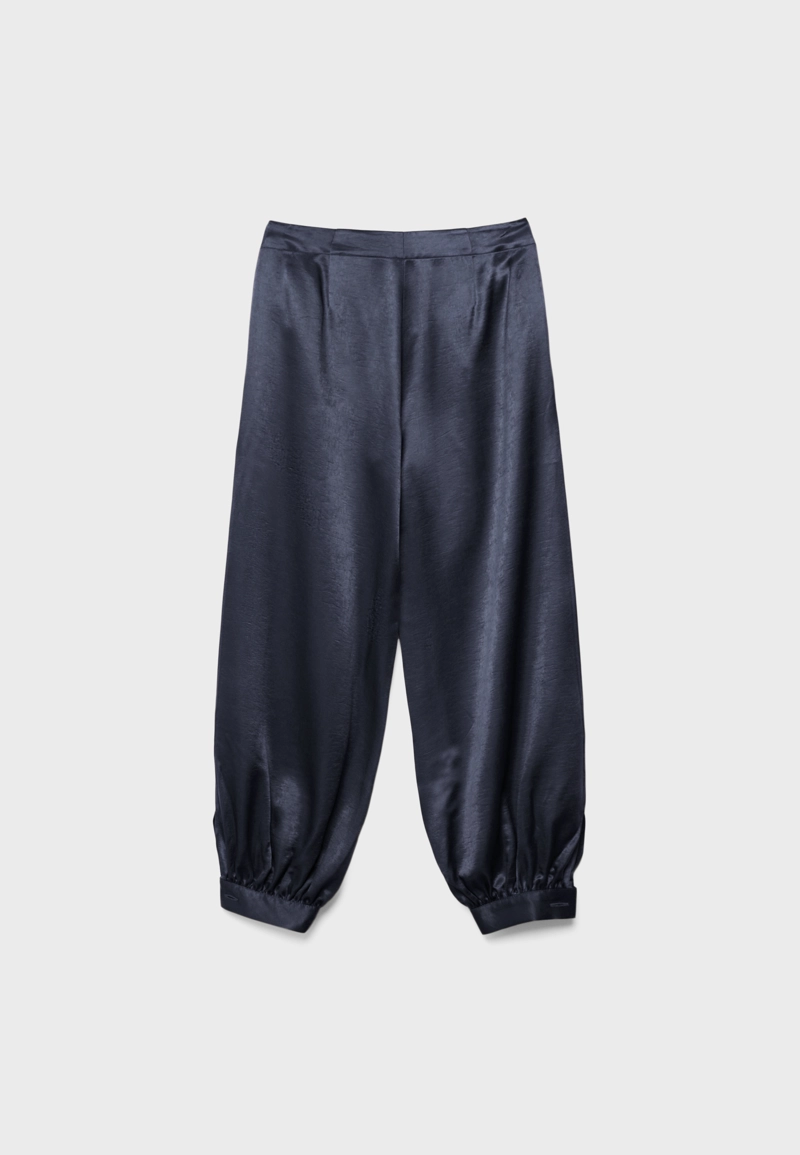 Атласные брюки-баллоны