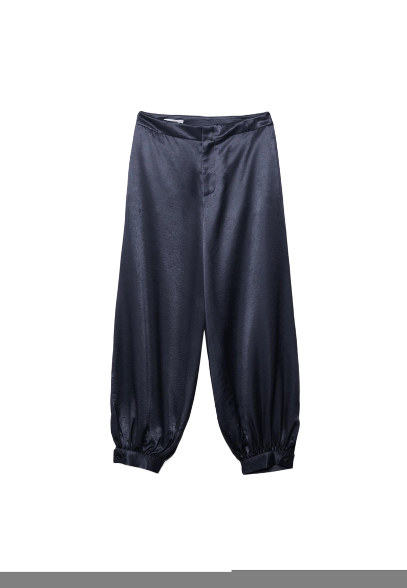 Атласные брюки-баллоны