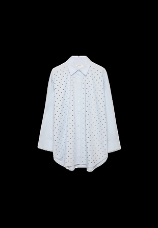 Рубашка оверсайз с заклепками- Заказать в России