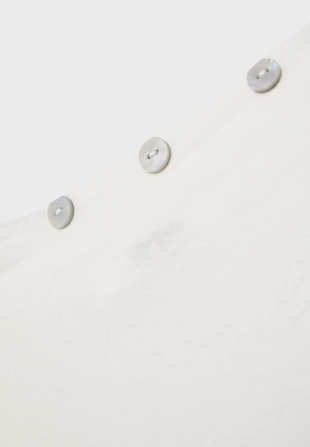 Асимметричная футболка на пуговицах- Заказать в России