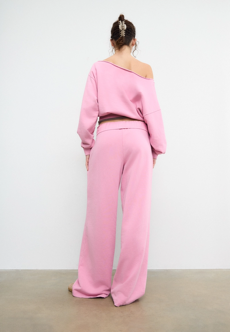 Брюки-джоггеры прямого кроя с эффектом потертости