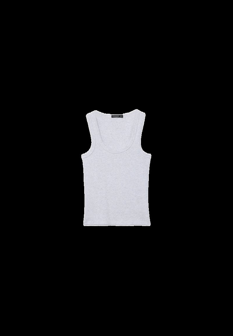 Майка-борцовка в рубчик из хлопка