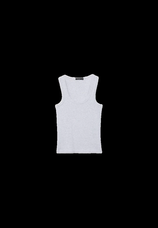 Майка-борцовка в рубчик из хлопка- Заказать в России