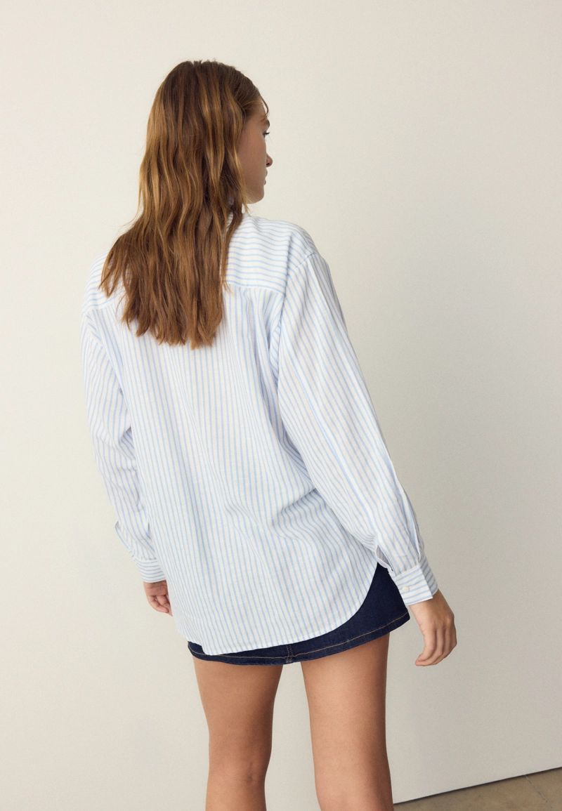 Рубашка под льняной эффект