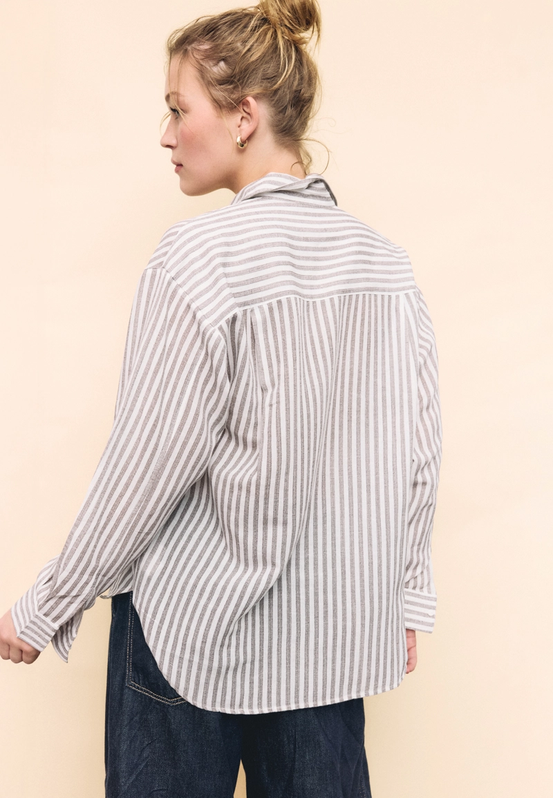 Рубашка под льняной эффект