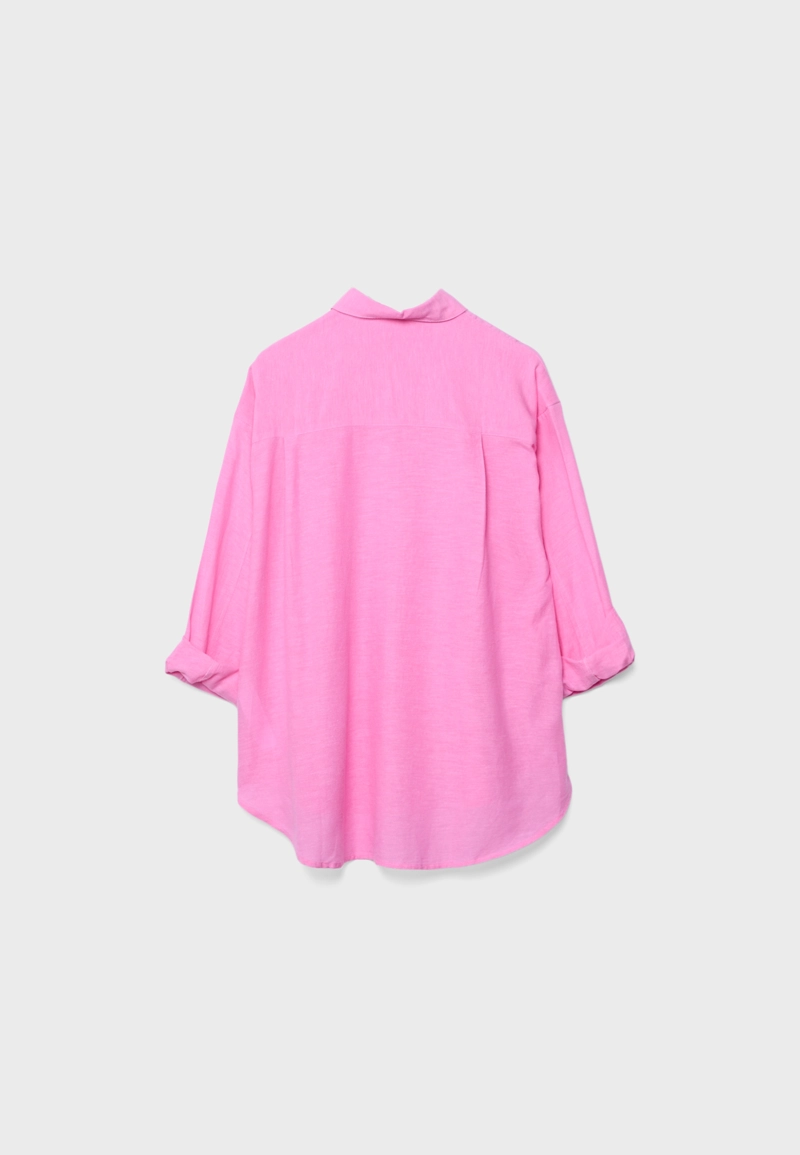 Свободная рубашка под лен