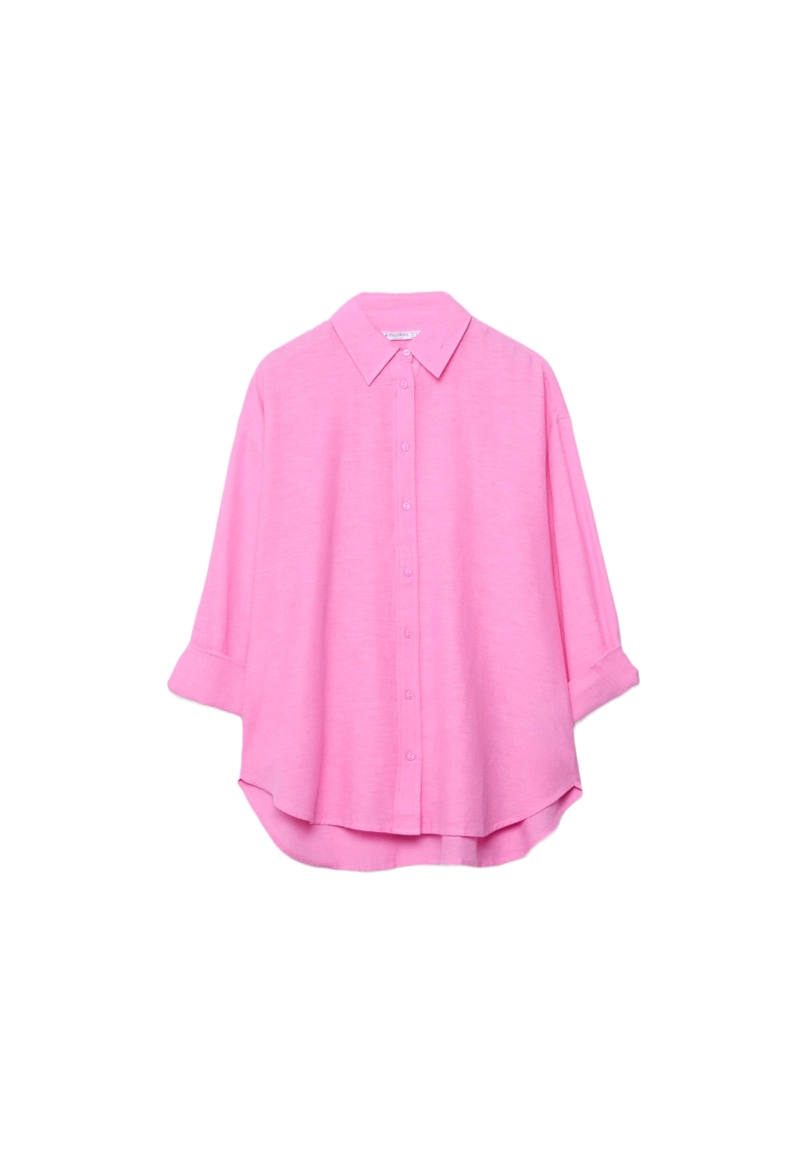 Свободная рубашка под лен