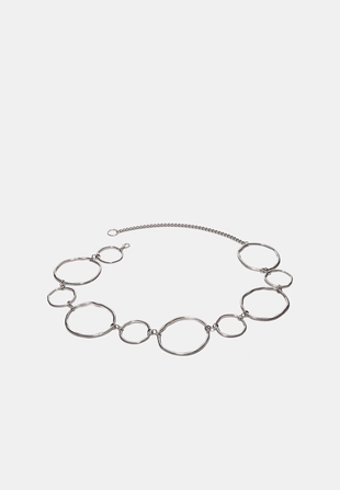 Металлический ремень с крупными овалами- Заказать в России