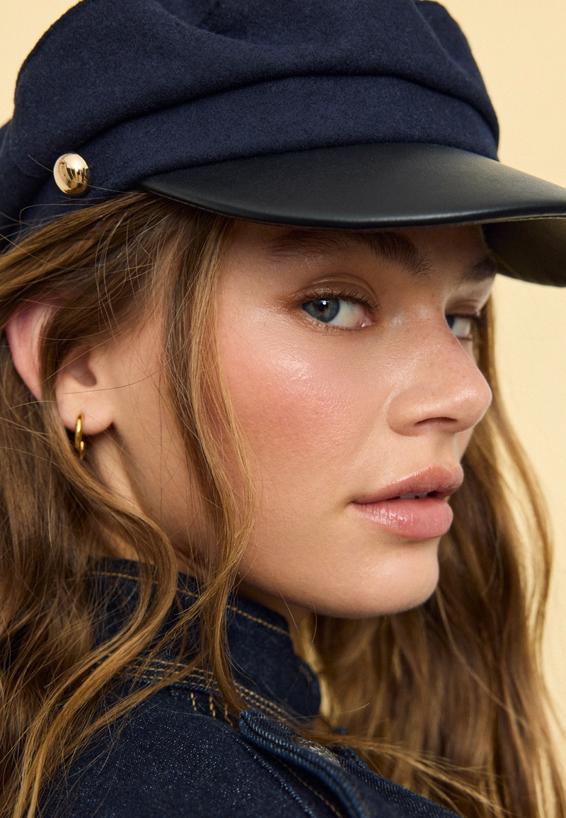 МОРСКАЯ КЕПКА ИЗ ДВУХ МАТЕРИАЛОВ