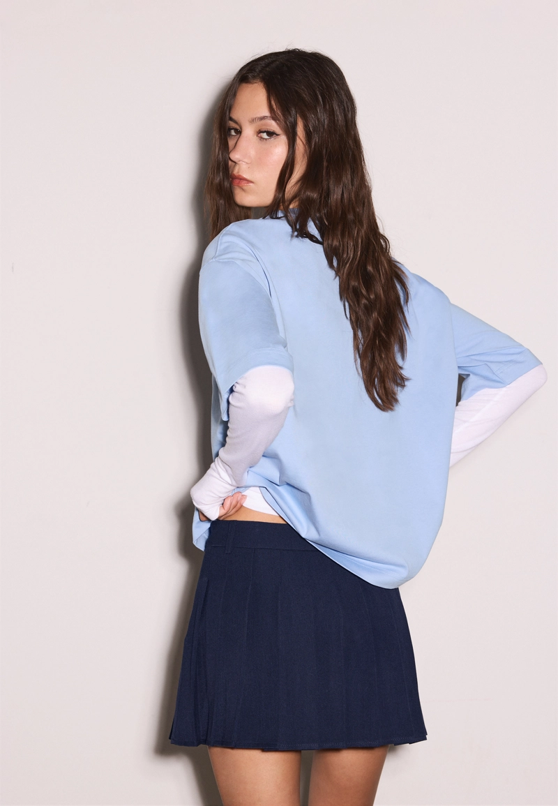 Мини-юбка со складками