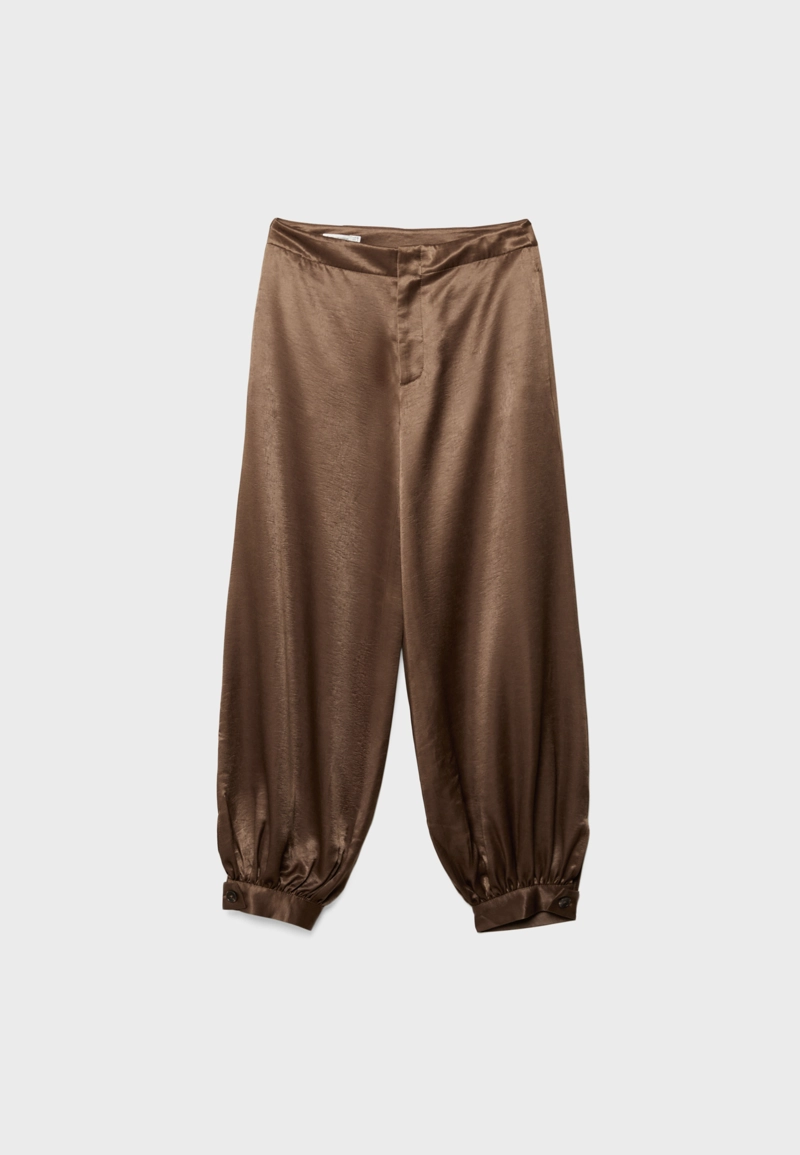 Атласные брюки-баллоны