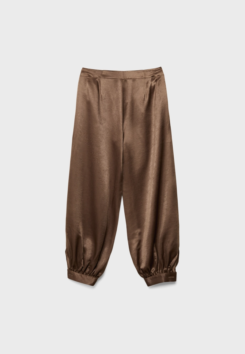 Атласные брюки-баллоны