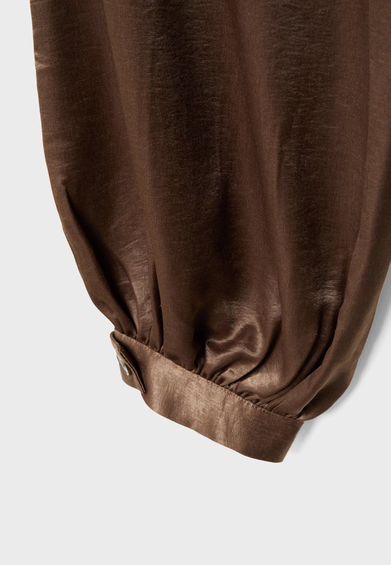 Атласные брюки-баллоны